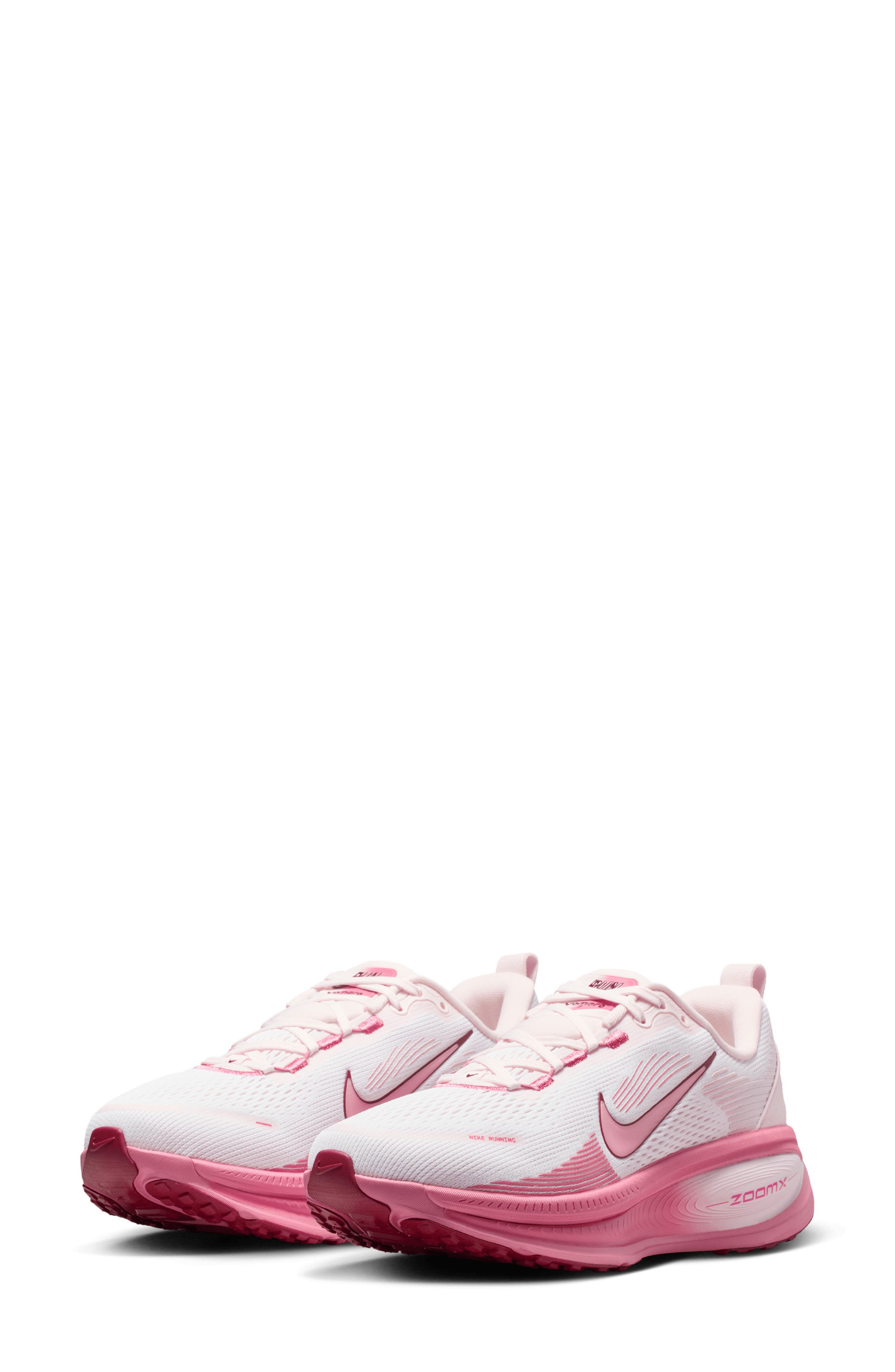 Nike Vomero 18 Running Shoe, Main, color, White/ Pearl Pink/ Red/ Peony