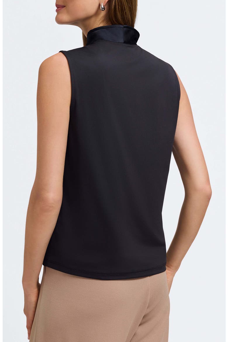 Tammy Glow Sleeveless Satin Top, Alternate, color, BLACK