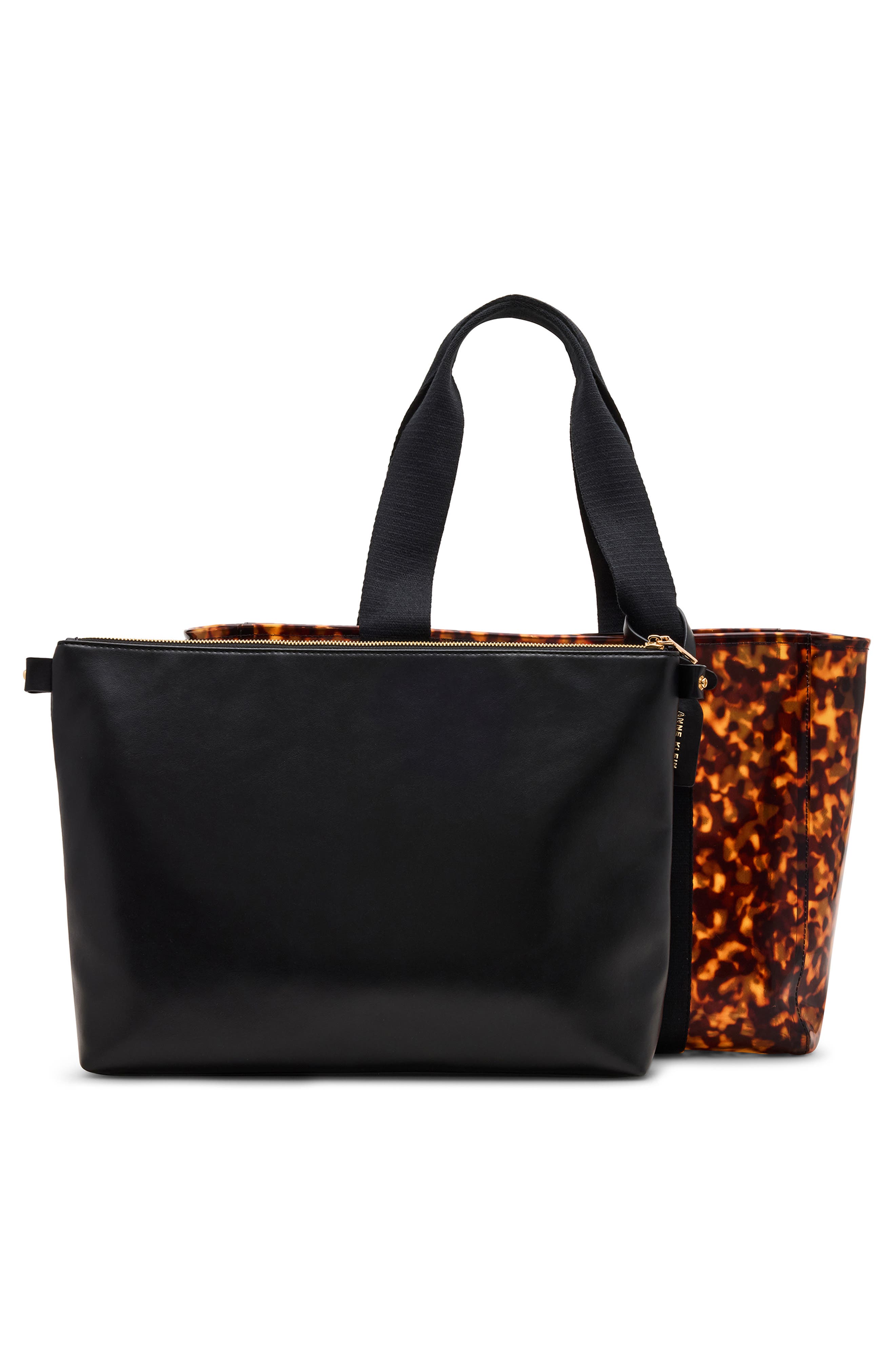 Anne Klein Web Handle Tote Bag & Pouch, Alternate, color, 