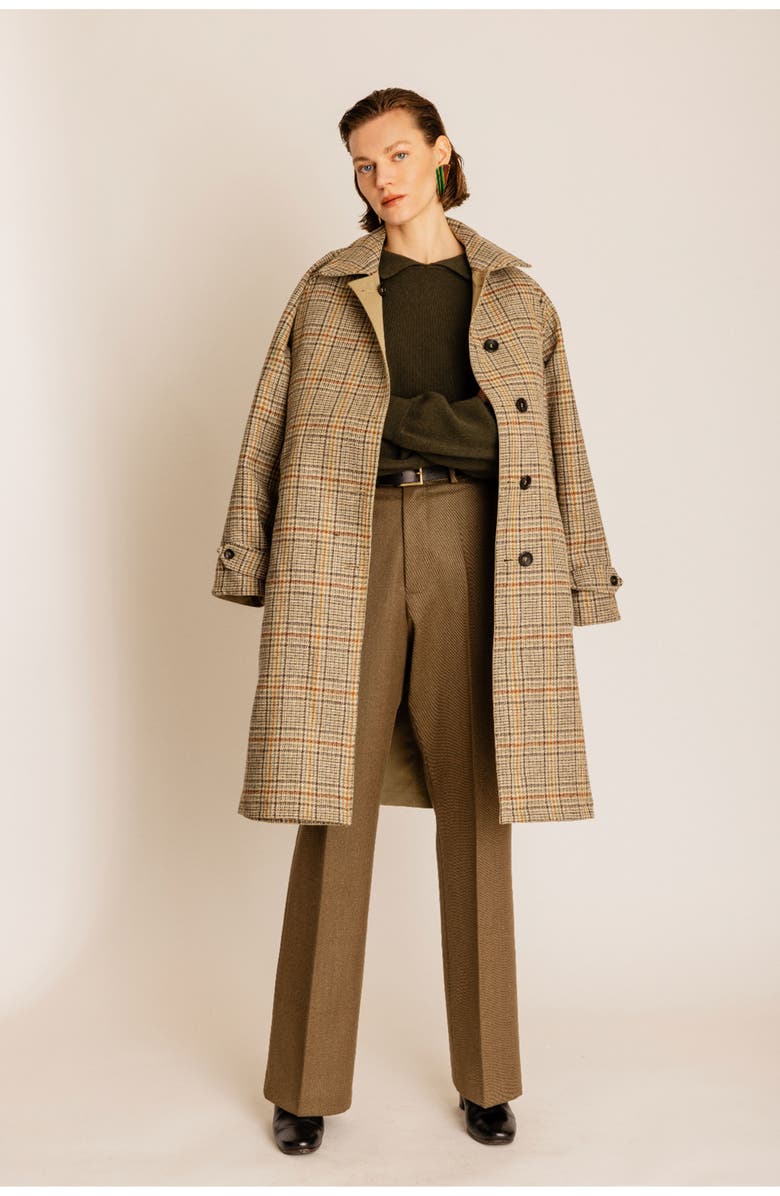 Fortela Stanford Reversible Wool Coat, Alternate, color, Mix