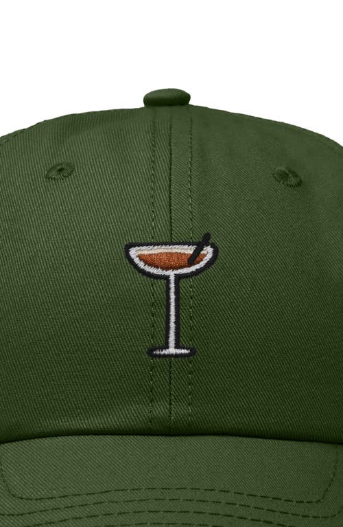 Shop Dalix Espresso Martini Embroidered Hat In Olive