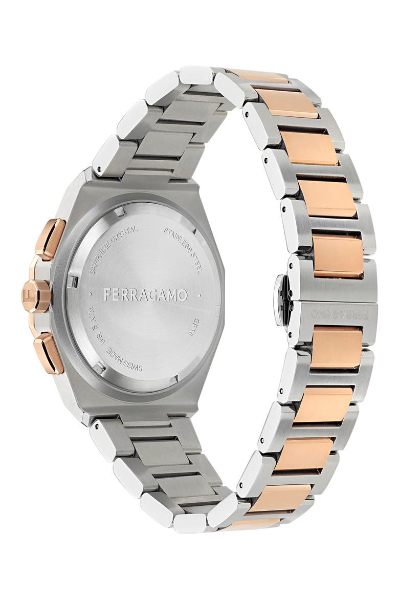 Edge Chronograph Two-Tone Bracelet Watch, 42mm, Alternate, color, CHROME TWO TONE