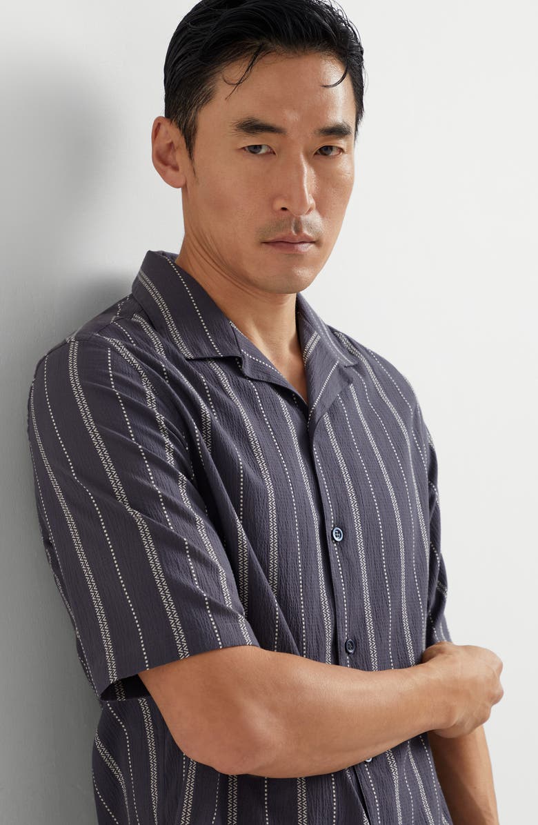 Brunello Cucinelli Seersucker shirt, Alternate, color,