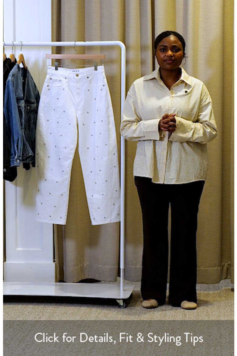 Westward Grommet Embellished High Waist Ankle Barrel Leg Jeans video