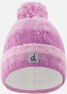 Deux par Deux Cable-Knit Fleece-Lined Folded Cuff Hat with Pompom