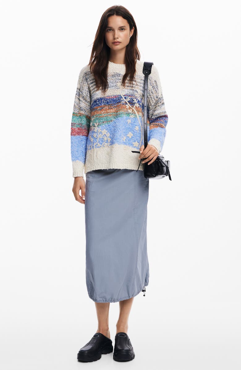 Desigual Gran Sudbury Embroidered Crewneck Sweater, Alternate, color,