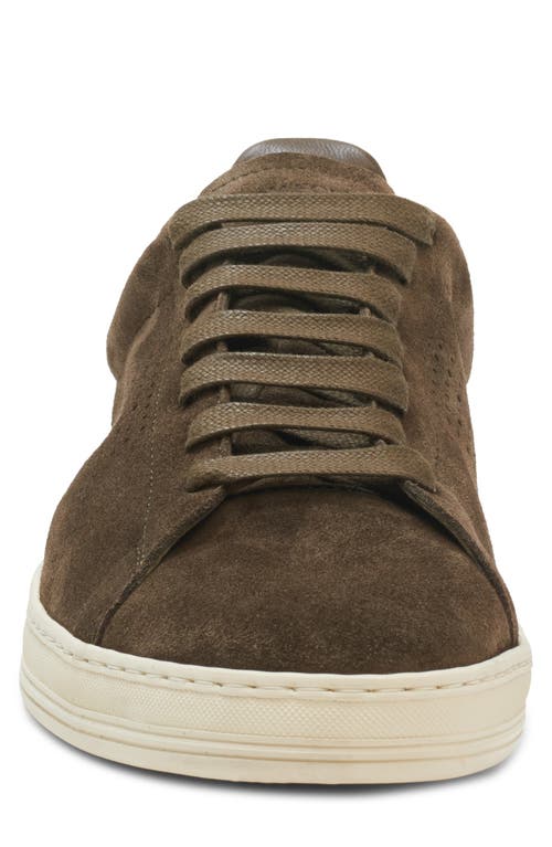 Tom Ford Warwick Leather Sneakers In Green