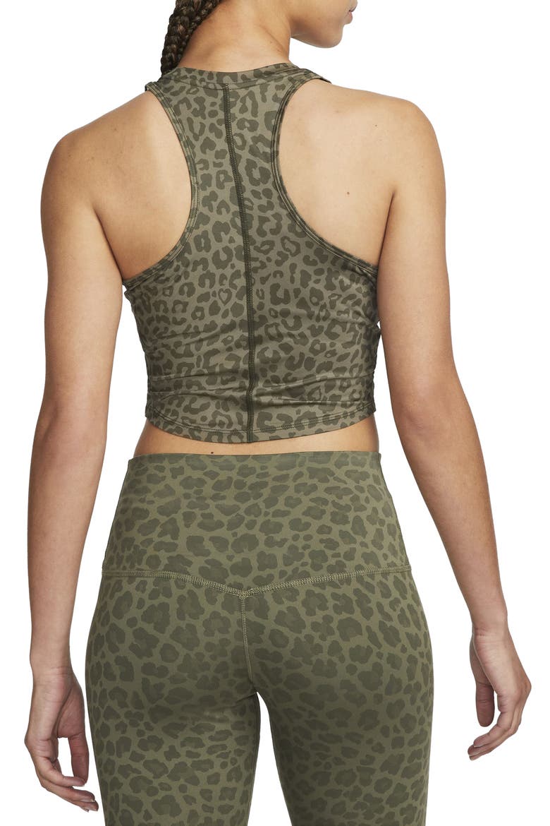 Dri-FIT One Crop Tank, Alternate, color, MEDIUM OLIVE/ WHITE