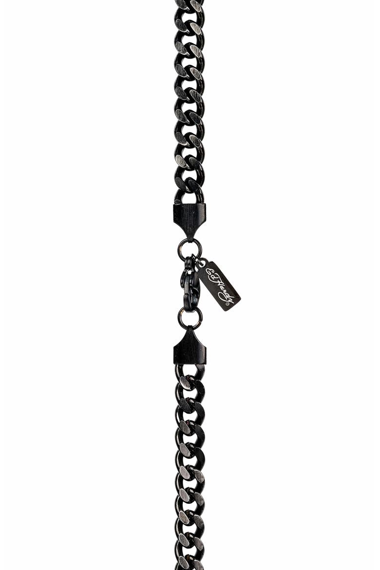 Men's Curb Chain Necklace, Alternate, color, BLACK
