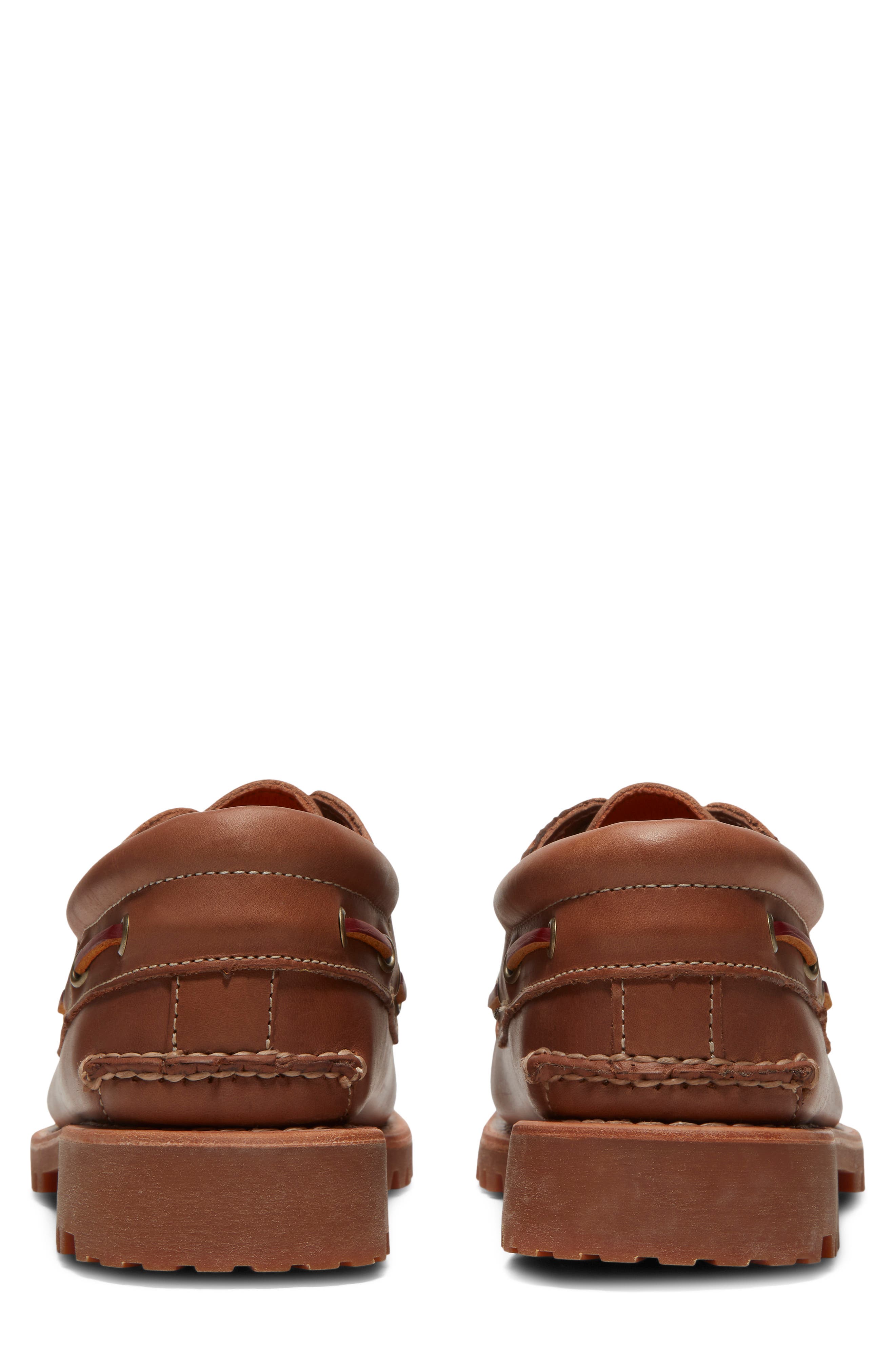 Authentic Leather Boat Shoe, Alternate, color, MD BROWN FG W MD BROWN