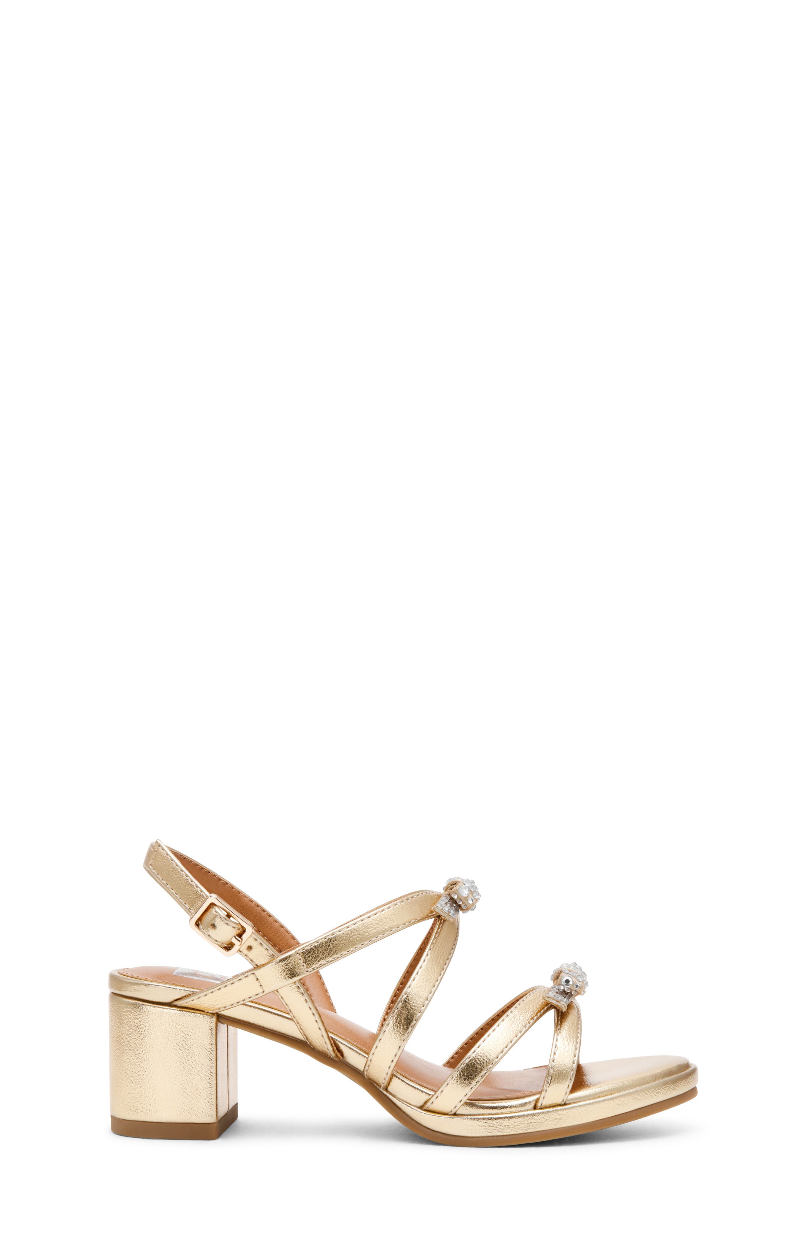 Kids' Sensy Faux Leather Bow Sandal, Alternate, color, GOLD