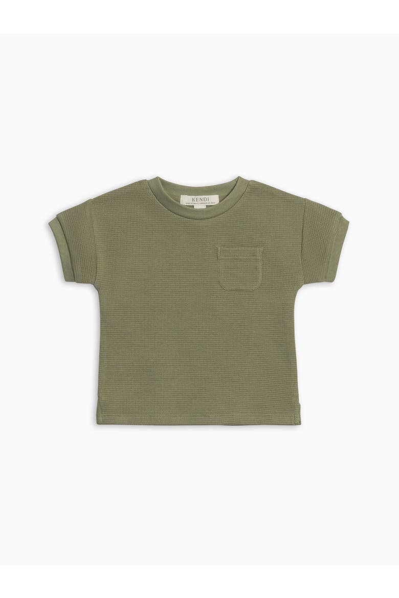 Organic Bailey Waffle Pocket Tee, Main, color, Fern