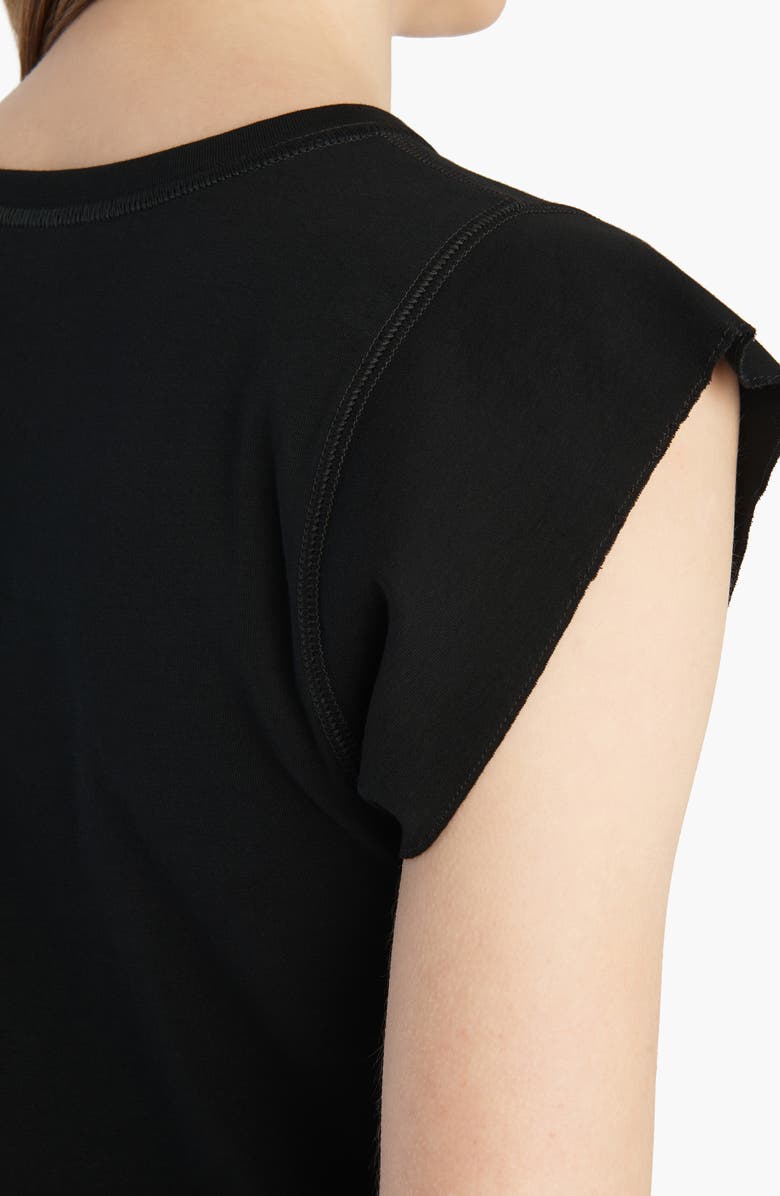 Khaite Angel Cotton Rib Top, Alternate, color, Black
