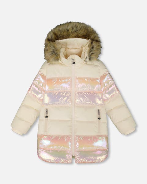 Long Metallic Puffy Winter Coat (Little Kid & Big Kid)