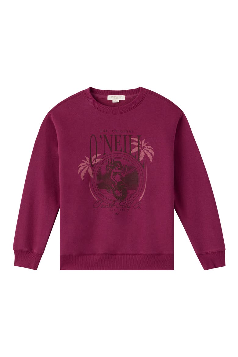 Kids' The Original Oversized Graphic Sweatshirt, Main, color, RASPBERRY