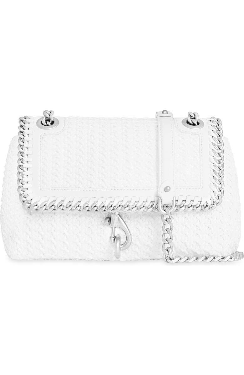 Rebecca Minkoff Edie Whipstitch & Chain Faux Leather Crossbody, Main, color,