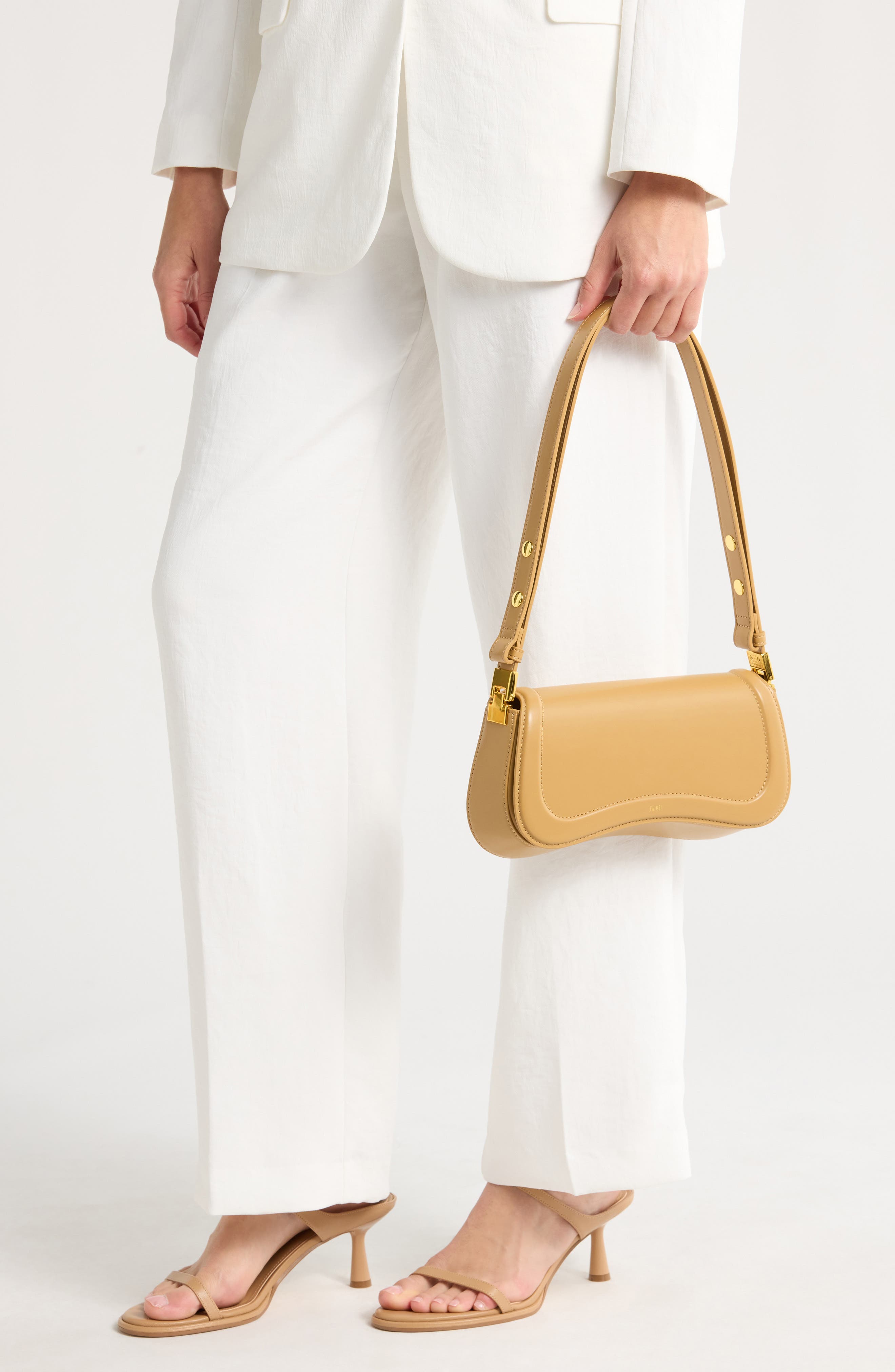 JW PEI Joy Faux Leather Shoulder Bag, Alternate, color, Acorn Brown