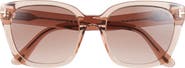 TOM FORD Haylay 53mm Square Sunglasses