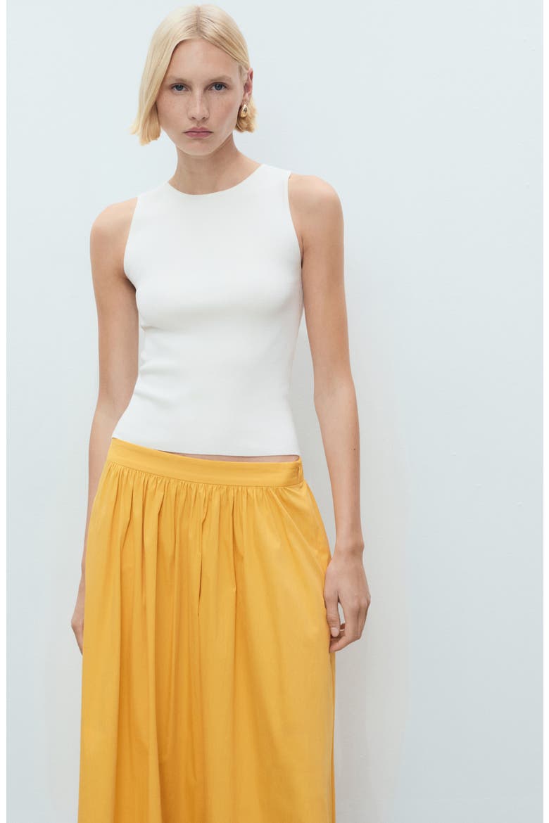 Sunny Cotton Blend Skirt, Alternate, color, MUSTARD