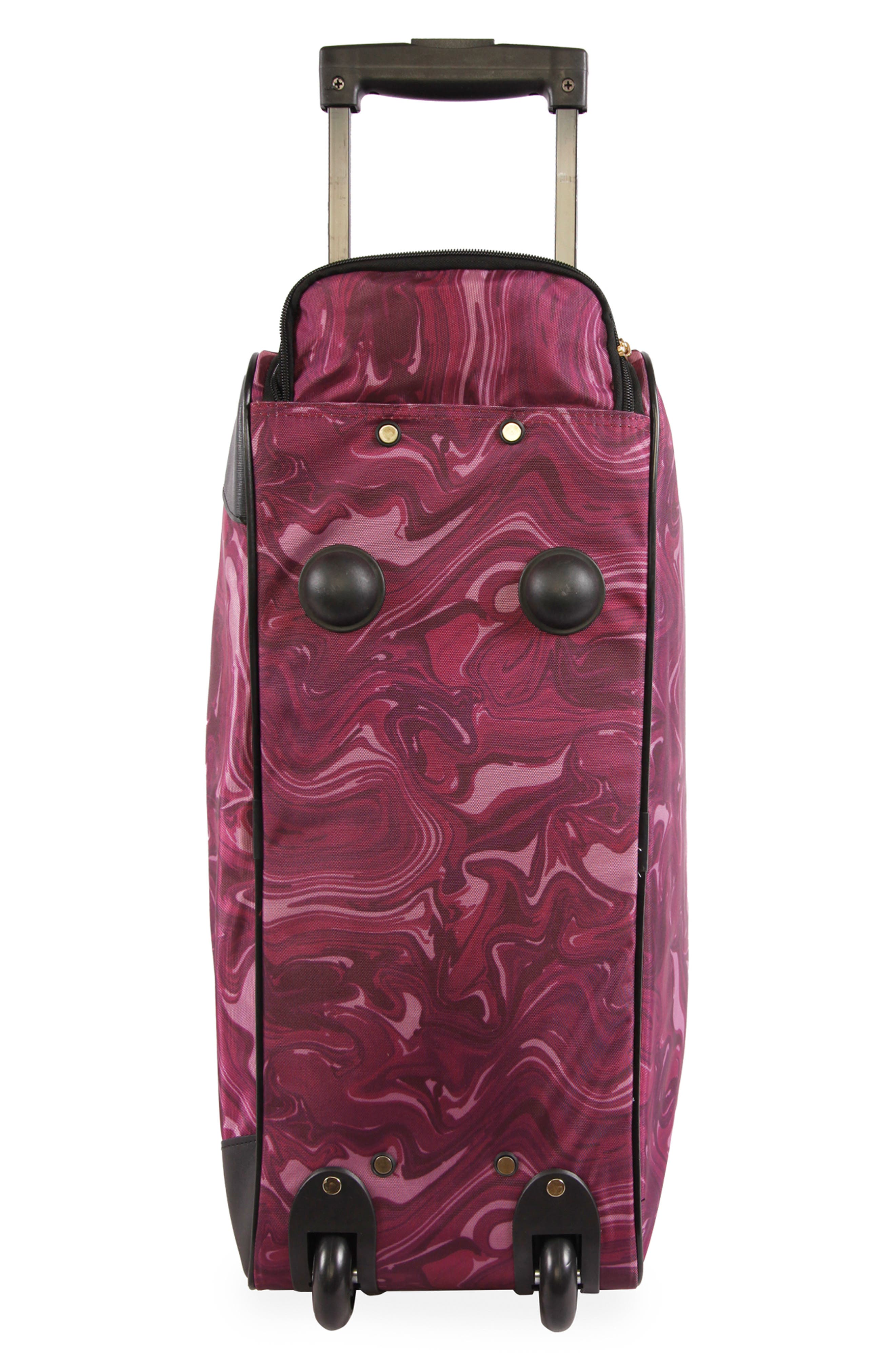 Libra Rolling Duffle Bag, Alternate, color, BURGUNDY MARBLE