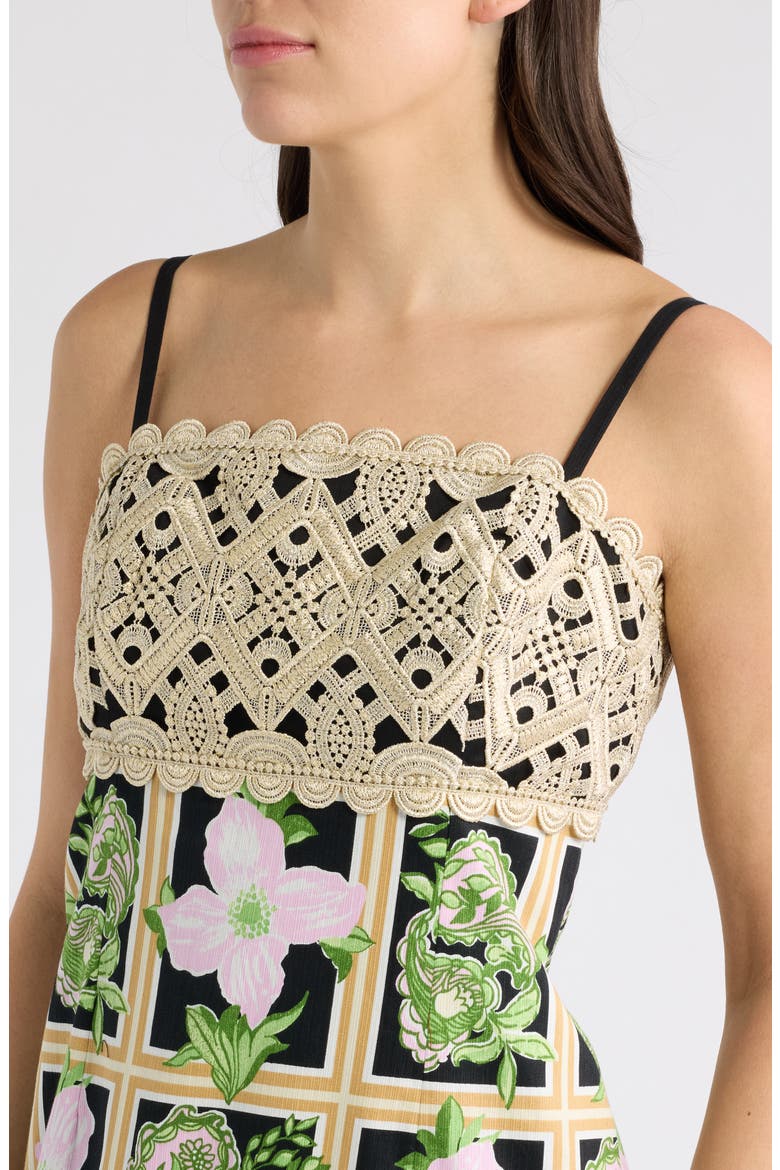 Vena Floral Print Sleeveless Dress, Alternate, color, ONYX WINDOW SHOPPER