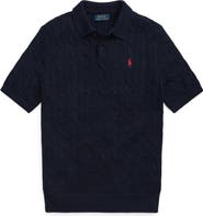 Polo Ralph Lauren Cable Short Sleeve Polo Sweater