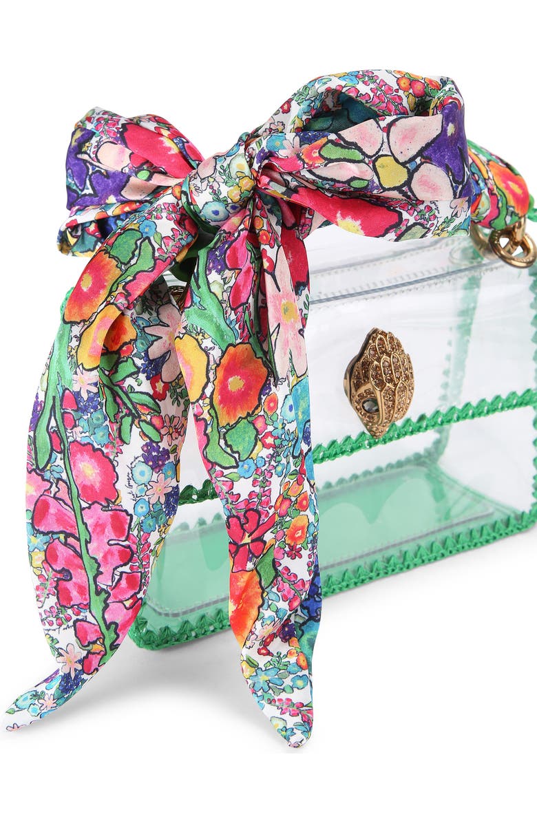 Kurt Geiger London Mini Kensington Vinyl Clear Crossbody Bag, Alternate, color, Green Comb