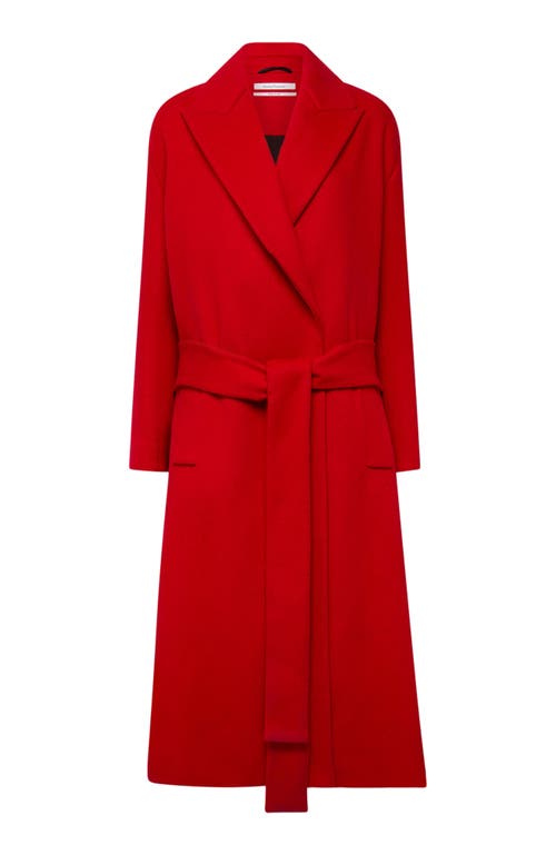 Another Tomorrow Cashmere Wrap Coat In Red