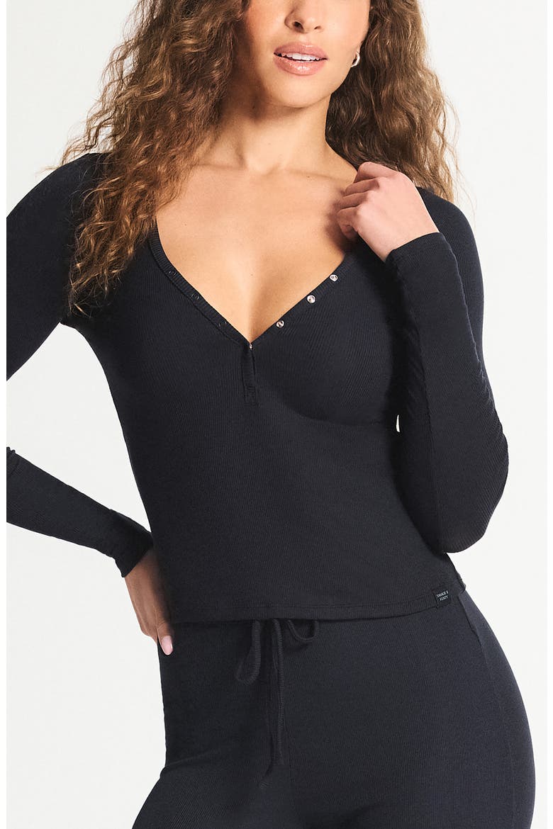 Modal Dreams Sleep Henley, Main, color, BLACK CAVIAR