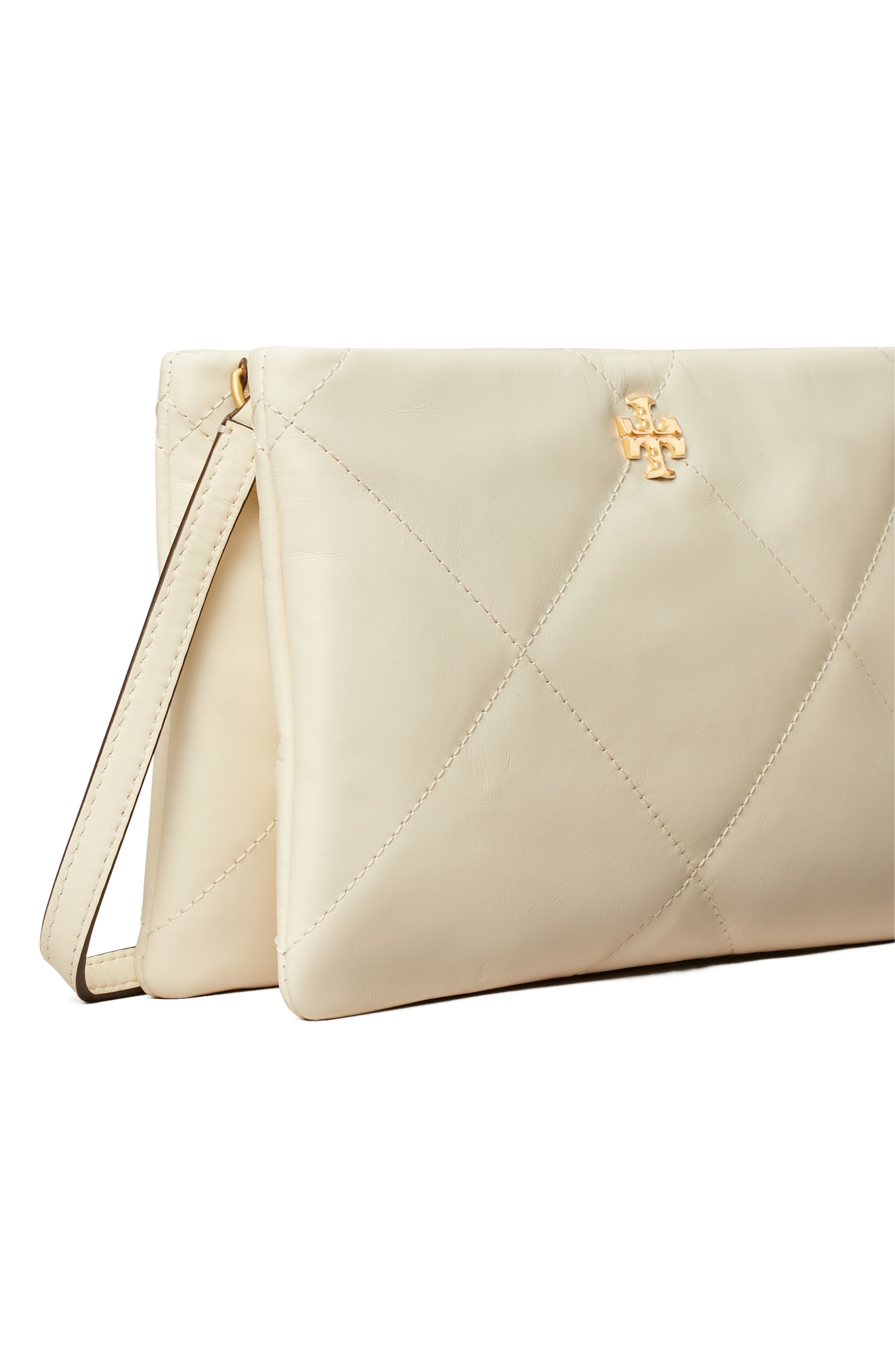 Kira Diamond Quilted Leather Crossbody Bag, Alternate, color, WARM WHITE