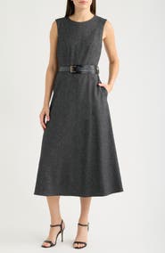 Sam Edelman Belted Sleeveless Midi Dress