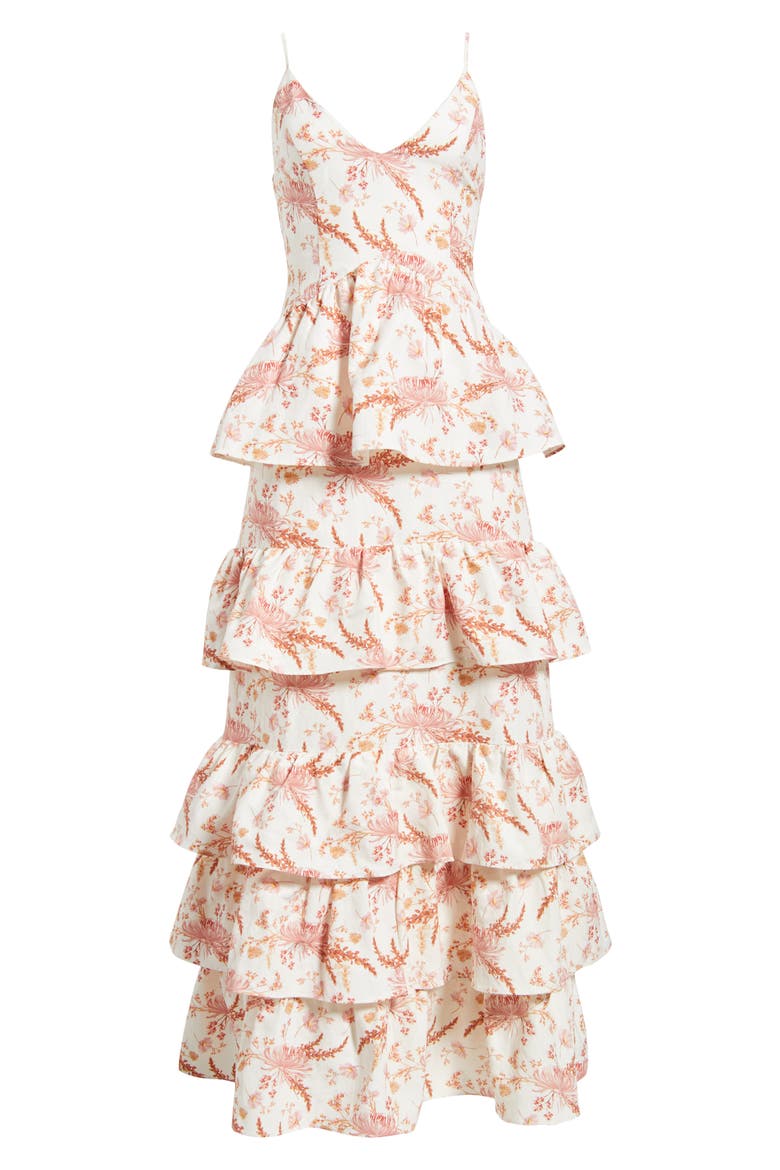 Amara Tiered Maxi Dress, Alternate, color, WILD MEADOW