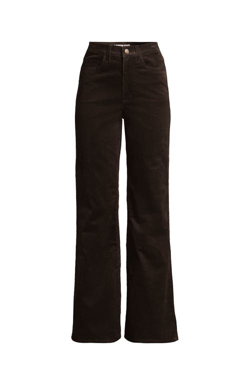 Lands' End Corduroy High Rise Classic Flare Pants In Brown