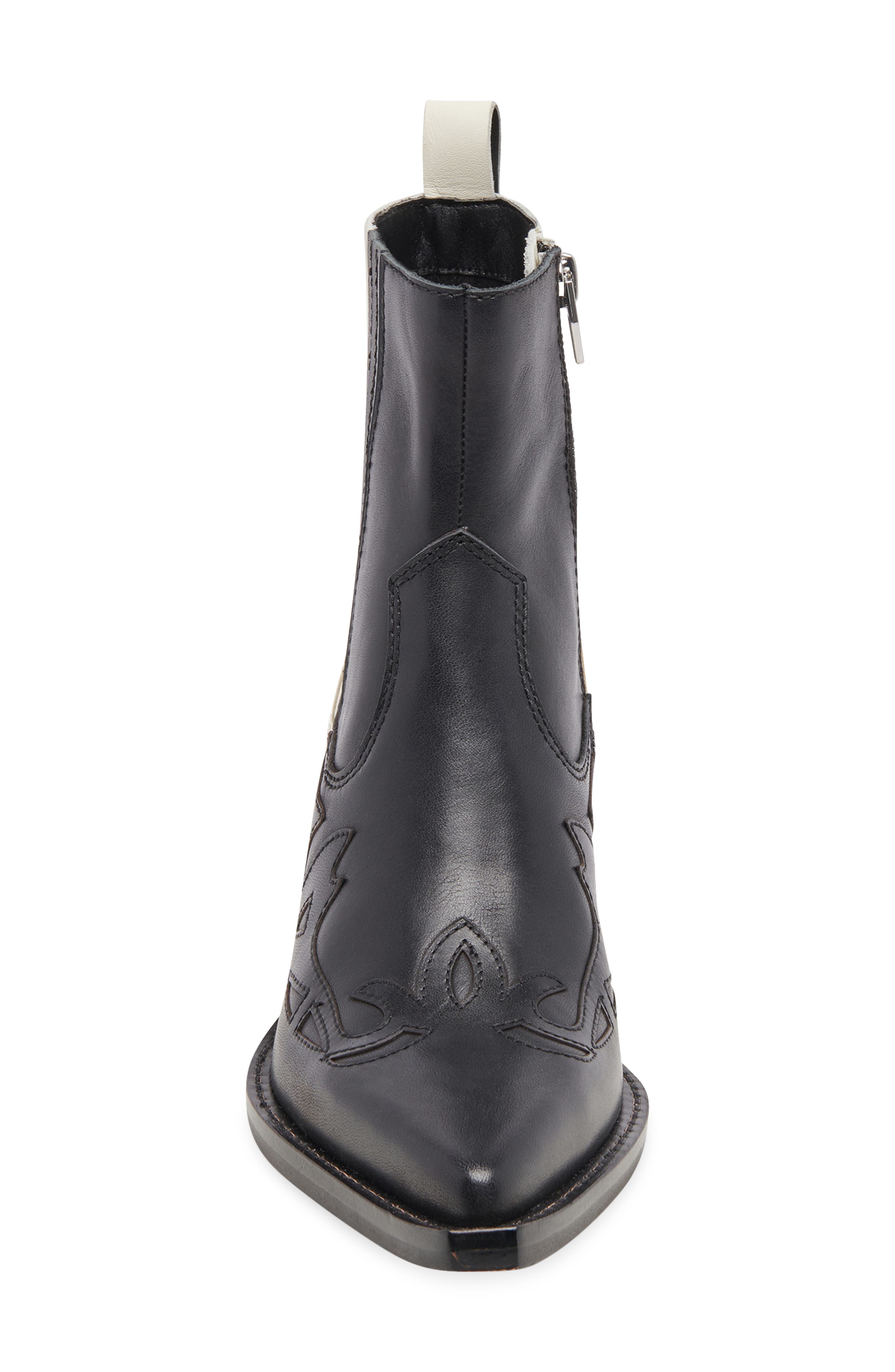 Ramson Western Boot, Alternate, color, BLACK/ WHITE LEATHER