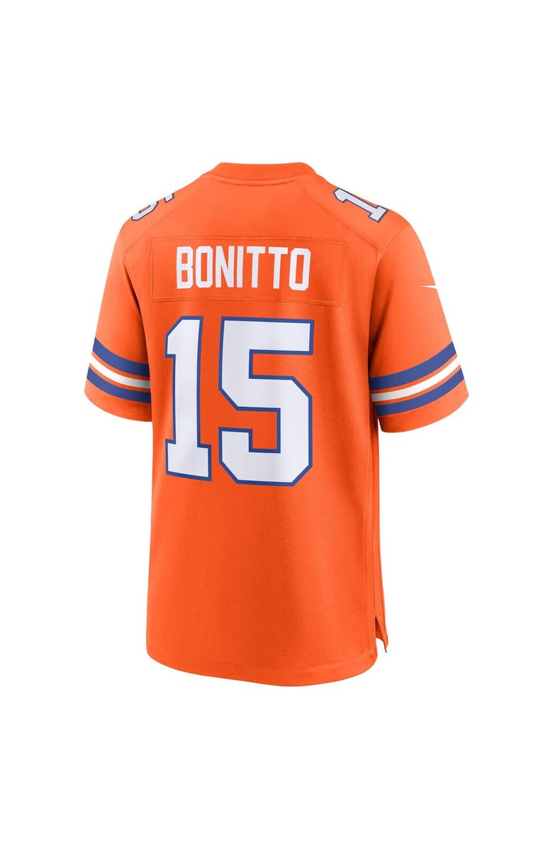 Nike Men's Nike Nik Bonitto Orange Denver Broncos Alternate 2 Mile High Collection 1977 Throwback Game Jersey, Alternate, color, Orange