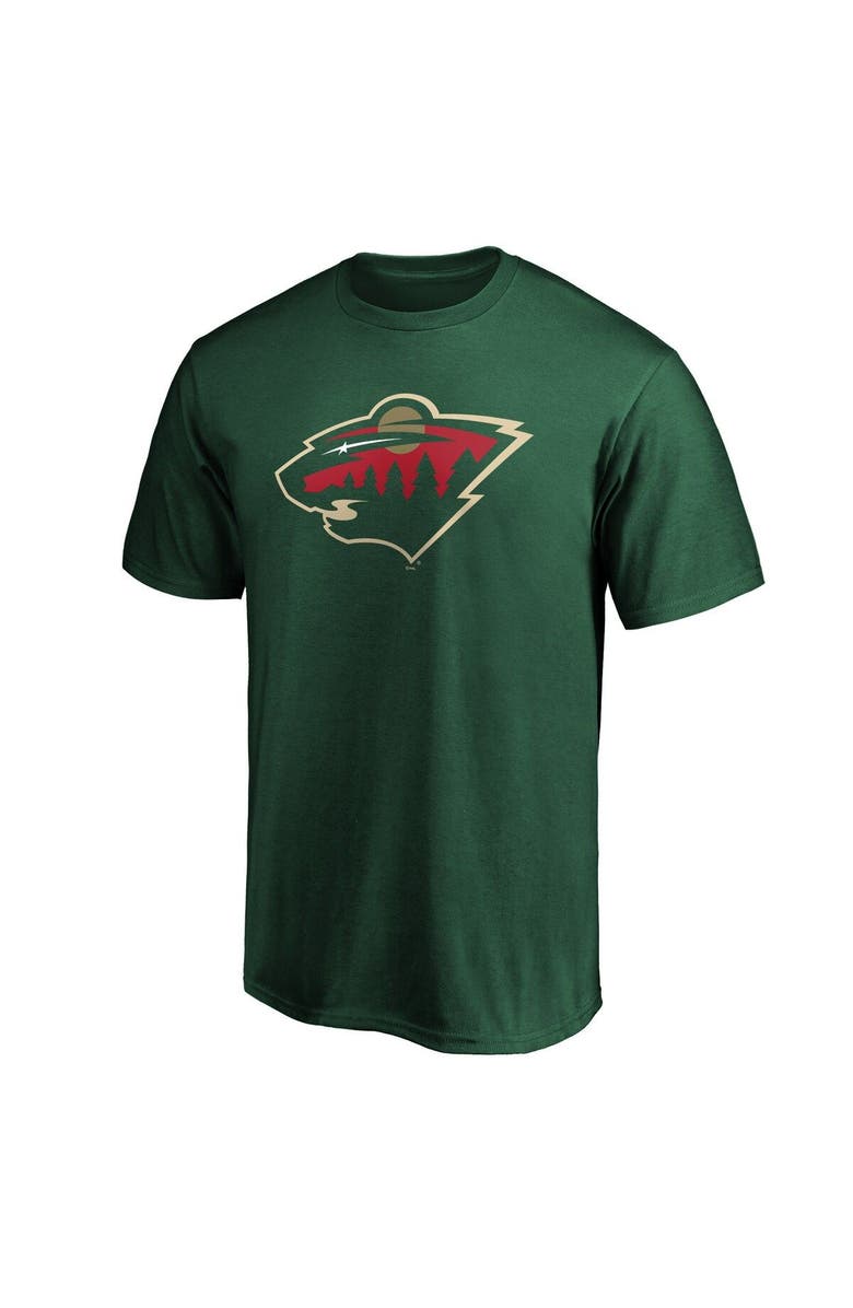 FANATICS Men's Fanatics Branded Green Minnesota Wild Team Primary Logo T-Shirt, Alternate, color, Green