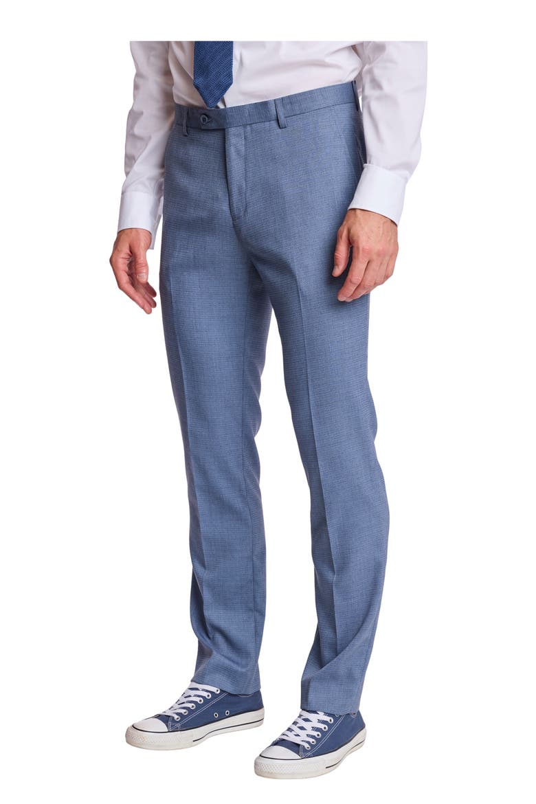 Downing Slim Fit Dress Pants, Alternate, color, GREY BLUE ICE