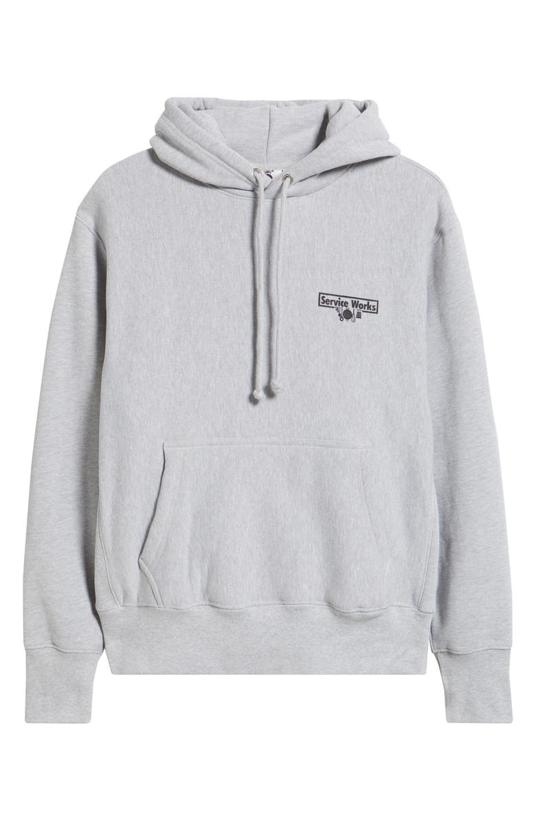 Service Works Trademark Hoodie, Alternate, color, Heather Grey