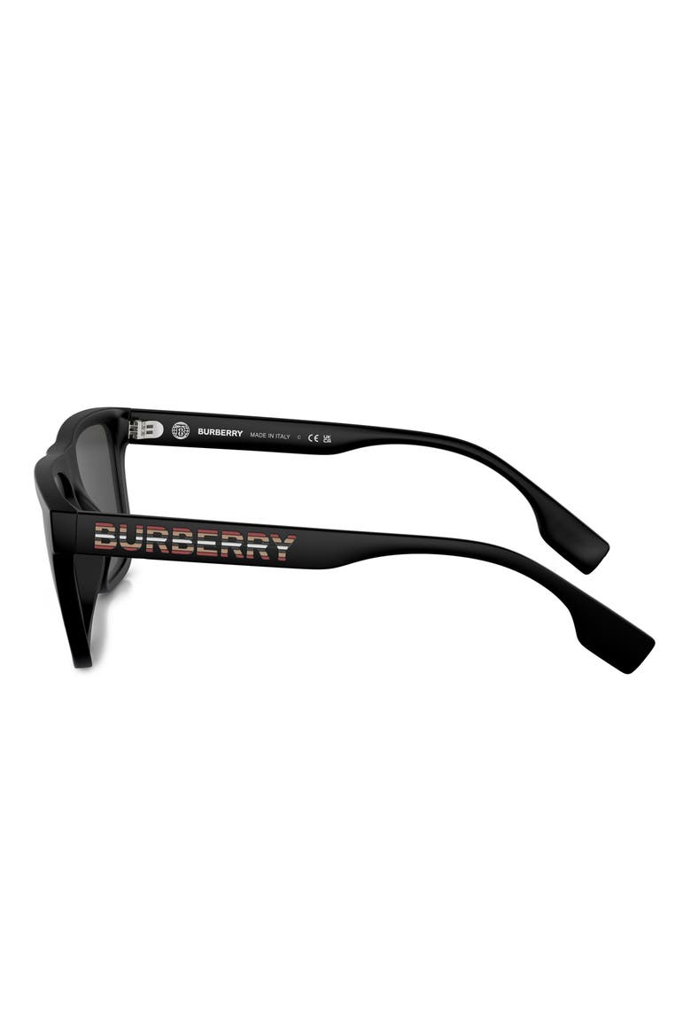 56mm Square Sunglasses, Alternate, color, MATTE BLACK