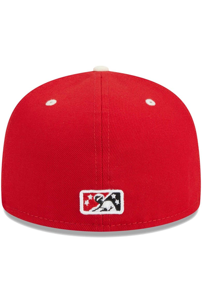 Men's New Era Red Winston-Salem Dash Theme Nights Flight  59FIFTY Fitted Hat, Alternate, color, Red