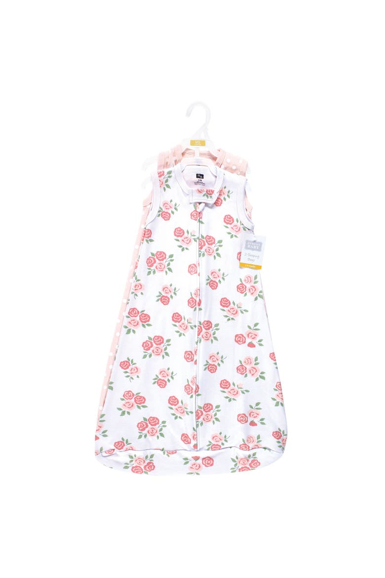 Girls Soft Interlock Cotton Sleeveless Sleep Sack, Alternate, color, Soft Pink Roses