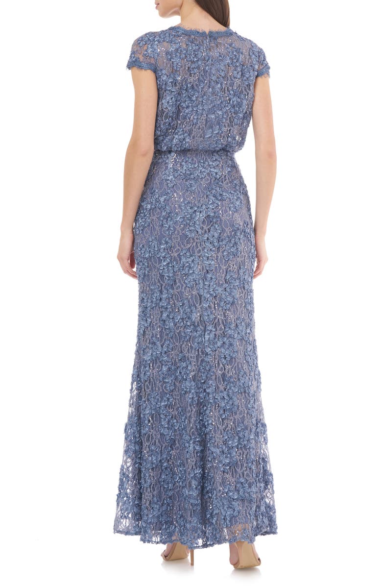 JS Collections Blouson Lace Gown, Alternate, color, 