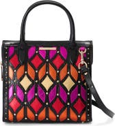 Brahmin Small Caroline Croc Embossed Leather Satchel