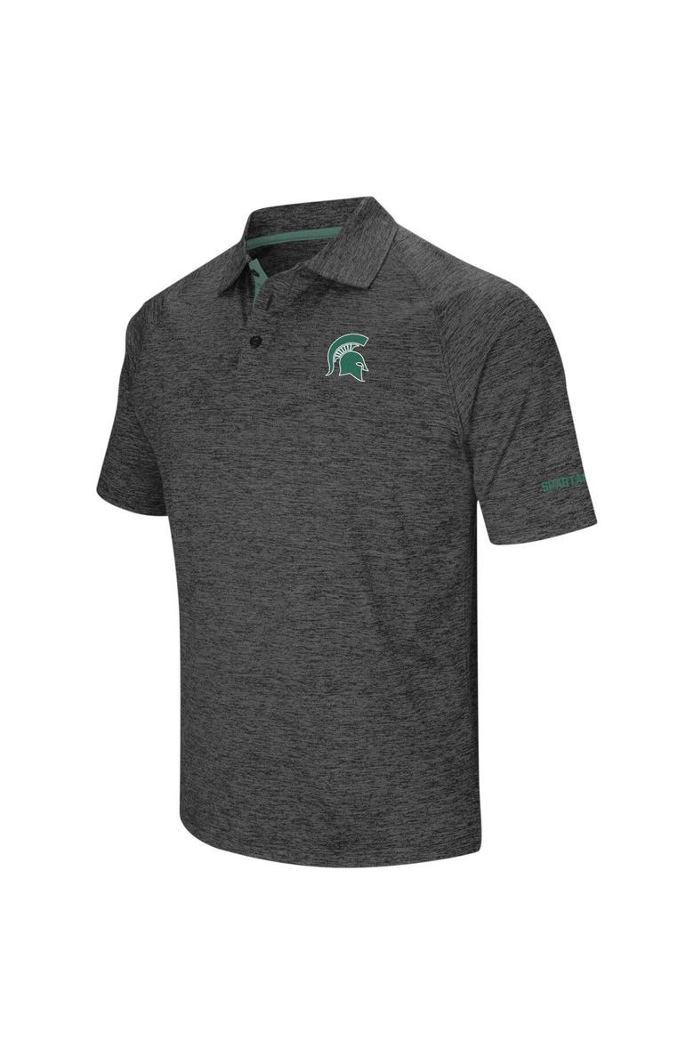 COLOSSEUM Men's Colosseum Black Michigan State Spartans Big & Tall Down Swing Polo, Main, color, Black