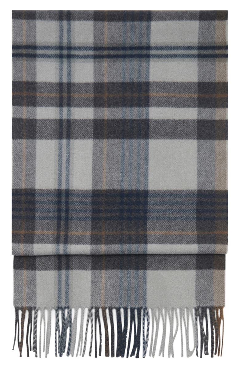 MANGO Check Fringe Scarf, Main, color, 