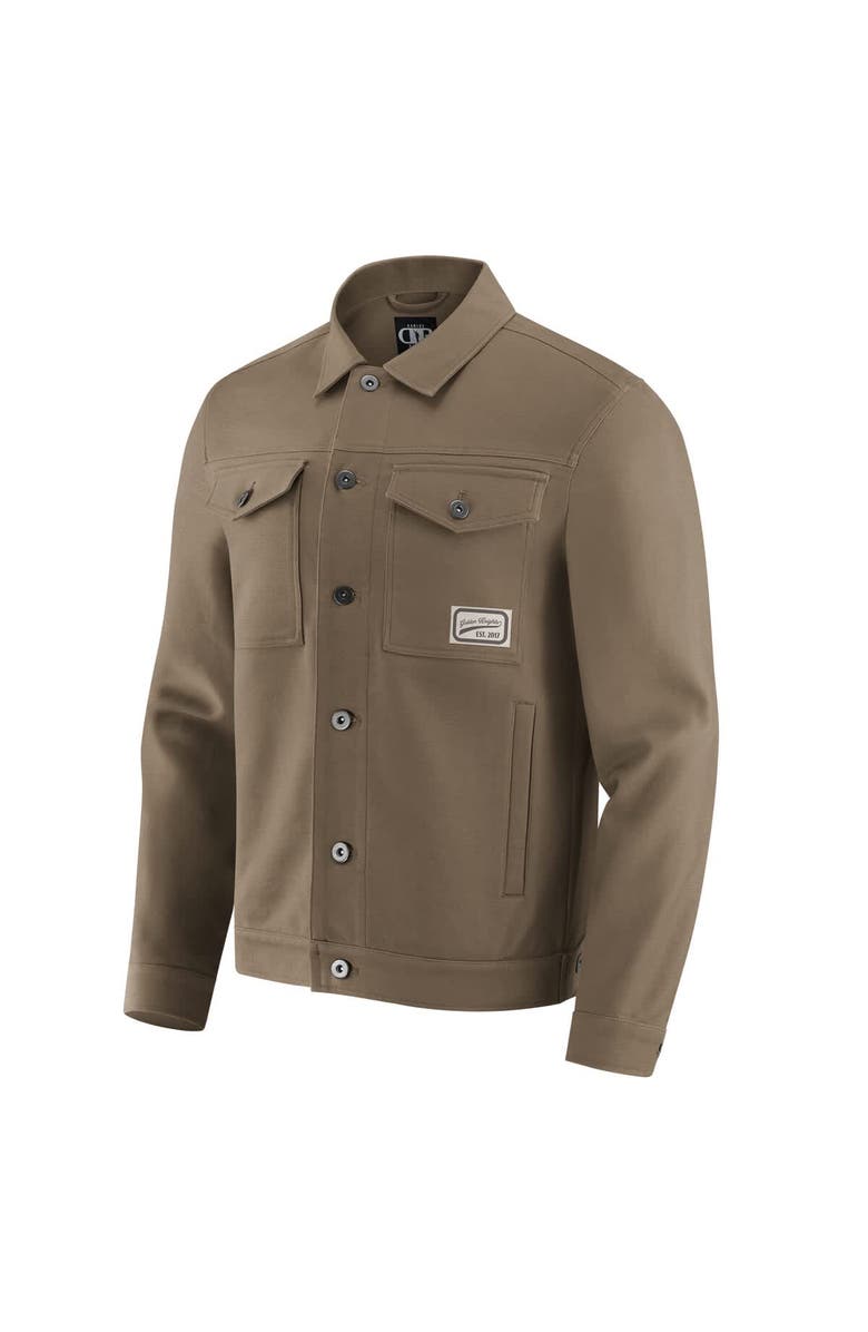 Darius Rucker Collection by Fanatics Men's Darius Rucker Collection by Fanatics Tan Vegas Golden Knights Trucker Full-Button Jacket, Alternate, color, Tan