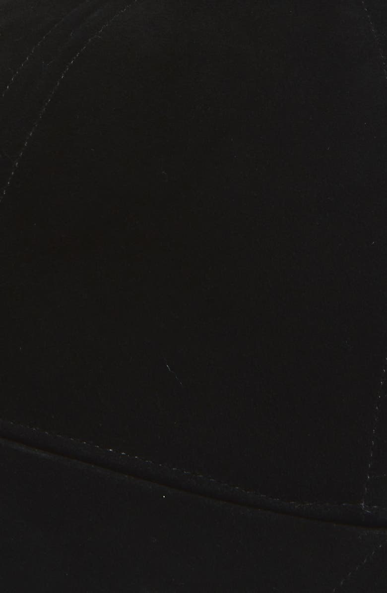 rag & bone Harlow Suede Baseball Cap, Alternate, color, Black Suede