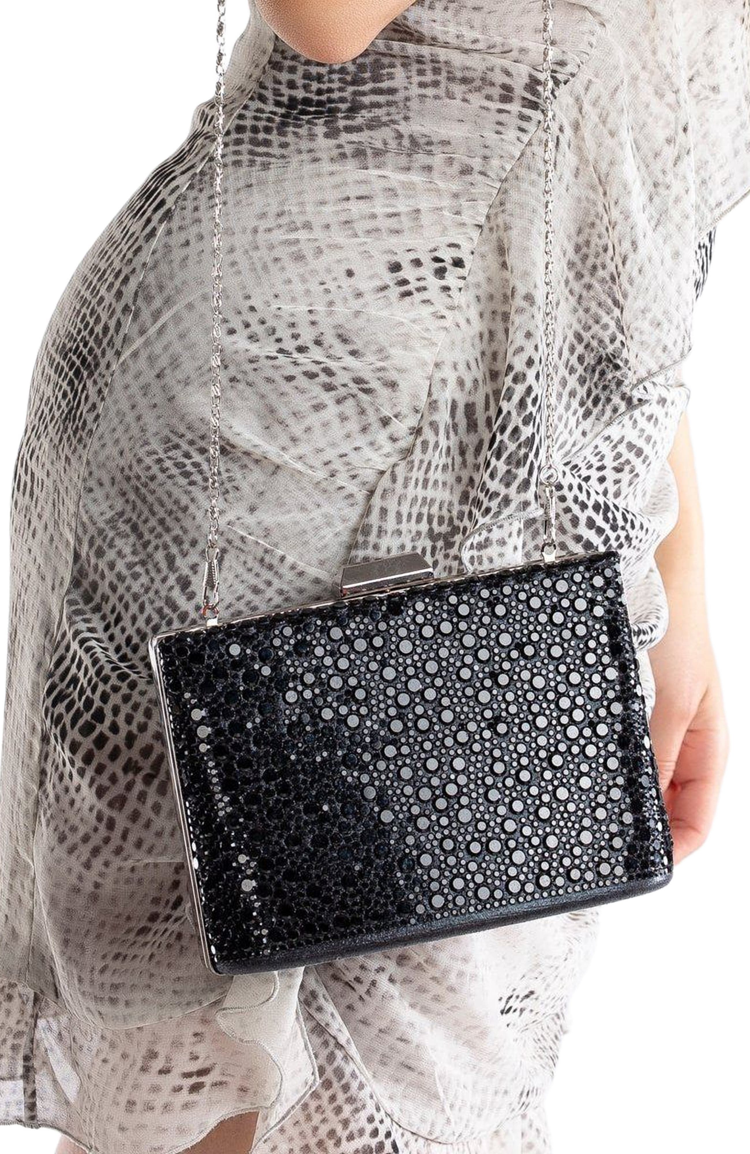 Forever & Always Shoes Alba Clutch Evening Purse, Alternate, color, 