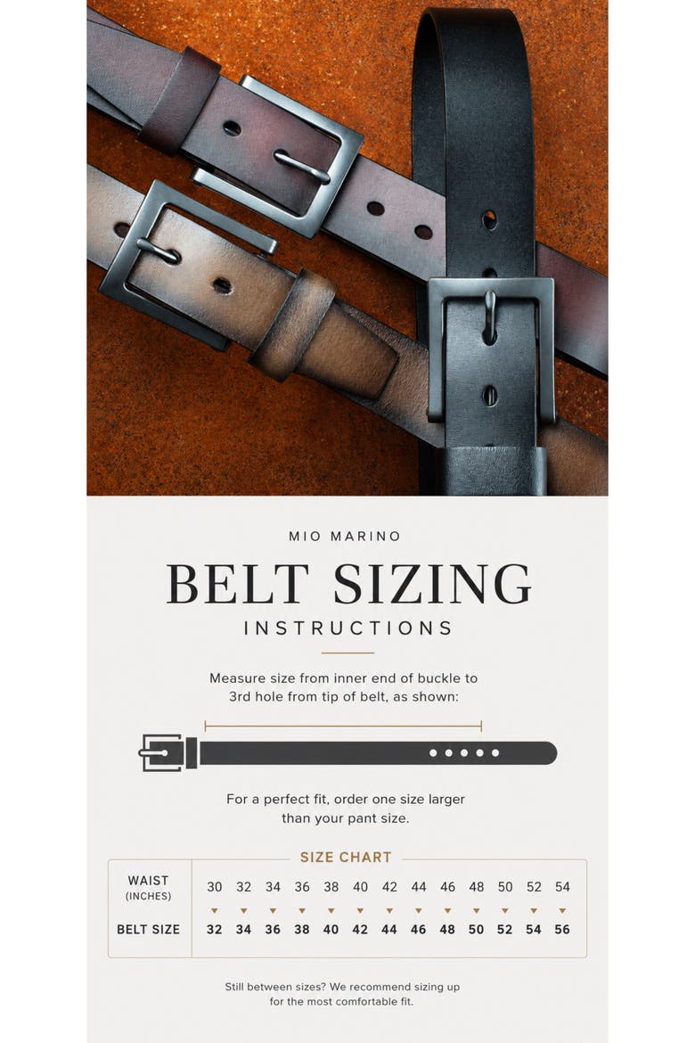Full-Grain Leather Casual Jean Belt, Alternate, color, Walnut
