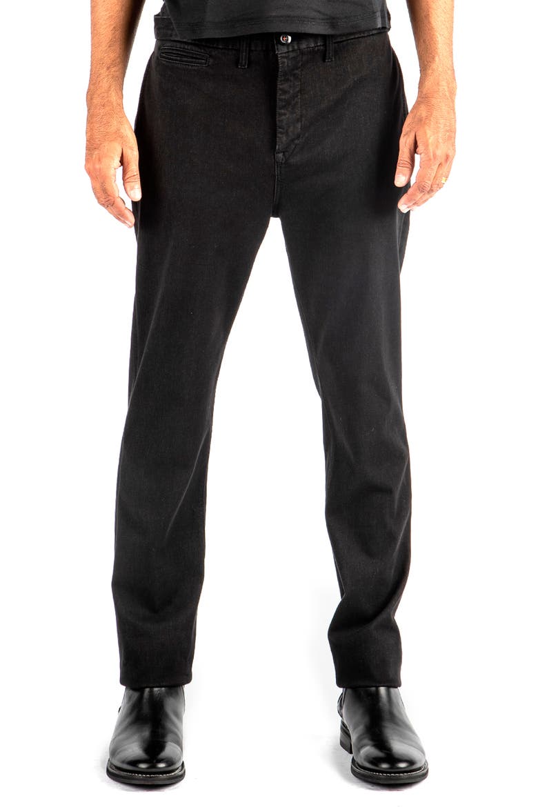 Denit Slim Fit Chinos, Main, color, BLACK